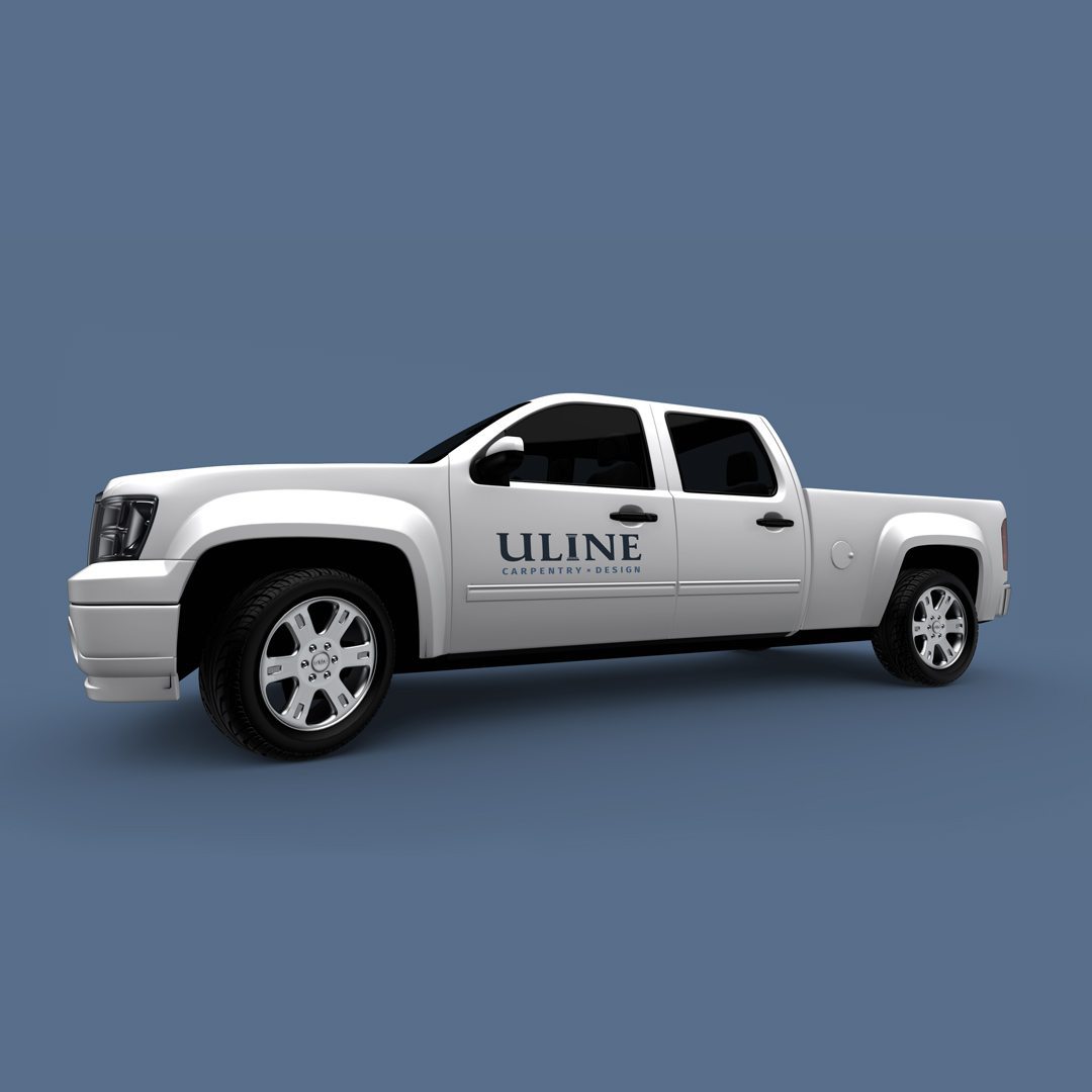 Uline logo displayed on a truck.